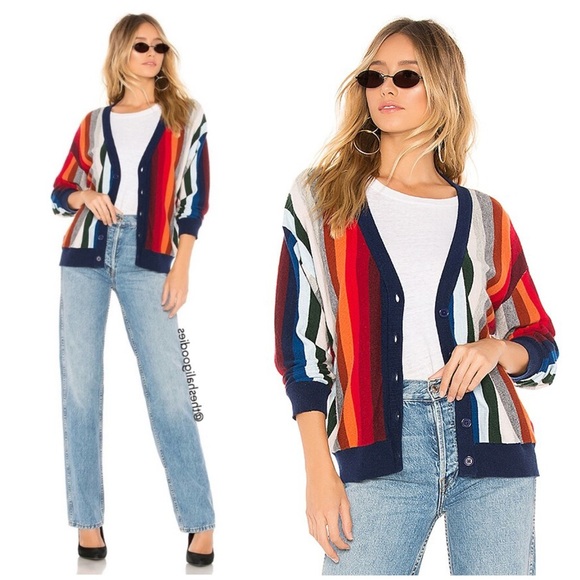 THE GREAT. Sweaters - The Great. Co-Ed Cardigan Wool Multi Stripe $350 Womens 2 / Medium
